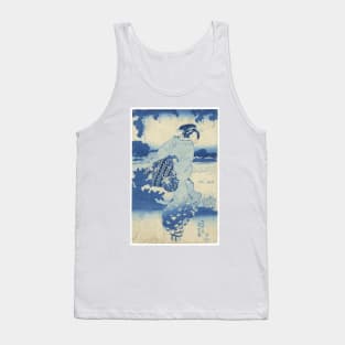 Beauty, Aizuri-e in Prussian Blue by Kuniyoshi Utagawa Tank Top